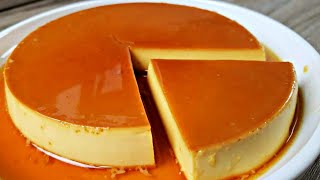 SUB 3 Ingredients❗Homemade Leche Flan  No Oven No Bake No Mixer No Condensed Milk [upl. by Sudderth]