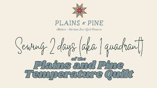 Plains and Pine Temperature Quilt Sewing 2 days aka 1 quadrant [upl. by Zzahc]