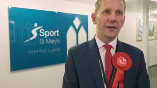 GENERAL ELECTION 2024 Labour candidate Tom Bruce first to arrive at Twickenham vote count [upl. by Flita]