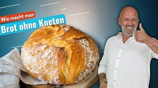 BROT ÜBER NACHT  ohne Kneten  für Einsteiger 2023 [upl. by Anerac]