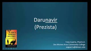 CC How to Pronounce darunavir Prezista Backbuilding Pharmacology [upl. by Ihcalam]