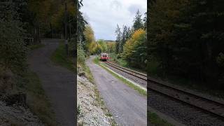 479 2016 der Thüringer Bergbahn in Oberweißbach trainspotting train DB lokomotif Herbst Zug [upl. by Avek]