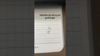 grafología variante de letra g [upl. by Charley]