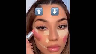 down makeup vs up makeup  face lift makeup tutorial  step by step makeup for beginners  makeup [upl. by Kohcztiy919]