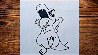 HOW TO DRAW TOTODILE FROM POKEMON [upl. by Abih]