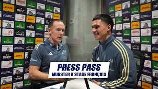 Press Pass  Munster v Stade Français [upl. by Nilerual393]