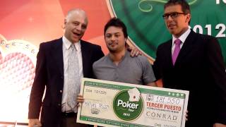 Matias Ruzzi 3ro Final del Conrad Poker Tour 2012 [upl. by Slinkman]