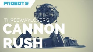 Threewaylovers Cannon Rush  StarCraft 2 ProBots Highlights [upl. by Ilatfen147]