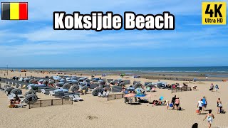 Koksijde Beach  Belgium Walking Tour 4k60fps 2022 ⛱ [upl. by Lytsyrk]