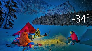 4Days Winter Camping in the Remote Canadian Rockies [upl. by Nolava]