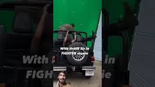 Hrithik Roshan Movie Fight Scene Shooting 😍😍 hrithikroshan movieshorts greenscreen shorts [upl. by Nabru]