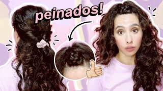 PEINADOS PARA CABELLO RIZADO Y ONDULADO 😎 [upl. by Ynove788]