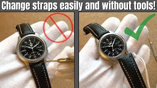 How to change  remove a watch strap without tools [upl. by Eciryt]