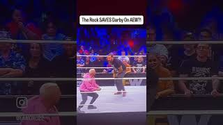 THE ROCK saves DARBY ALLIN on AEW😱 therock aew wwe nxt [upl. by Hastie599]