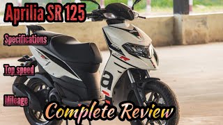 2022 Aprilia SR 125 BS6 Complete Review Tamil  Ride Review  Comfort  Ram Biker [upl. by Pompea]