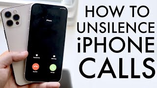 How To Unsilience Phone Calls On iPhone [upl. by Illona]