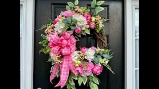 Let’s design a beautiful Valentines wreath together ￼wreathtutorial wreathmaking springwreath [upl. by Eicyak483]