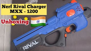 Nerf Rival Charger MXX 1200 unboxing Indian 🇮🇳  Most accurate and powerful nerf toy gun  100 fps [upl. by Latreshia]