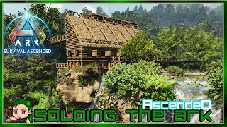 Building a Waterfall Base  Soloing the Ark Ascended 15 [upl. by Asiar]