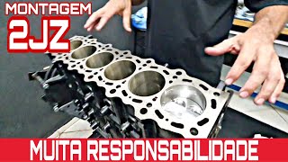 MONTAGEM MOTOR 2JZ  RACETECH  Engine assembly 2JZ Brazil [upl. by Anilorak]