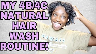 MY NATURAL HAIR WASH DAY ROUTINE on 4B4C HAIR  Ouidad Curl Quencher Line [upl. by Noloc]