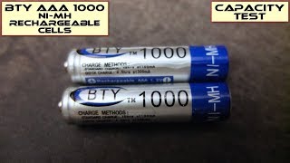 BTY NiMH AAA 1000 Capacity Test [upl. by Demitria]