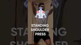 Standing Shoulder Press Resistance Bands Workout [upl. by Adnoved879]