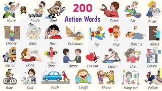 200 Action Verbs In English ⭐Common Word In English Action Verbs [upl. by Burleigh]