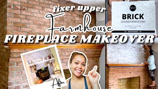 DIY BRICK FIREPLACE MAKEOVER  GIANI TRANSFORMATION WHITEWASH PAINT KIT [upl. by Iden]