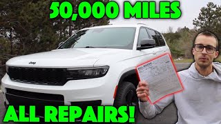 50k Miles New Jeep Grand Cherokee WL Maintenance Records [upl. by Notyad]