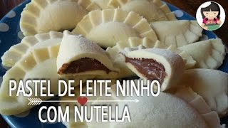 COMO FAZER PASTEL DE LEITE NINHO E NUTELLA  FÁCIL E RÁPIDO  Dika da Naka [upl. by Sharla]