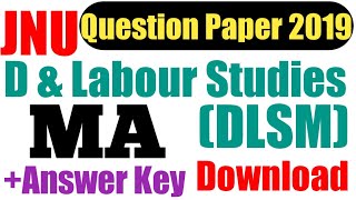 Jnu MA Development amp Labour Studies DLSM  JNU Question 2019  Jnu previous year question  Jnu [upl. by David251]