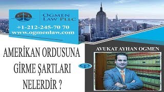 AMERİKAN ORDUSUNA GİRME ŞARTLARI NELERDİR [upl. by Taddeusz973]