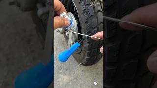 How to fix a punctured vakuum tire  the fastest emergency tire repair method tire tirerepair [upl. by Suaeddaht]