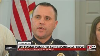 Simpsonville Police Chief Suspended [upl. by Jerusalem679]