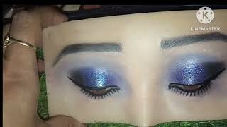 Blue eye makeup tutorial by Faria beauty parlour 🎯 simple and easy eye makeup 🎯 [upl. by Ennoved]