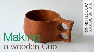 WOODTURNING  Making a wooden cup [upl. by Jennica]