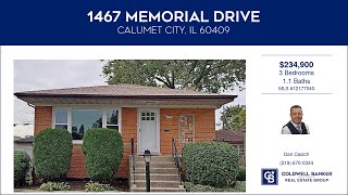 1467 Memorial Drive Calumet City Illinois Homes for Sale  wwwcoldwellhomescom [upl. by Esilegna538]