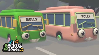 5 Little Buses  Geckos Garage Songs｜Kids Songs｜Trucks for Kids [upl. by Lladnarc]