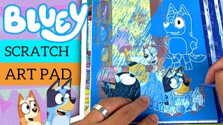 🎨 BLUEY Scratch Art Pad 🤪  Bluey Books amp Crafts  Disney Jr  ABC Kids [upl. by Lapotin673]