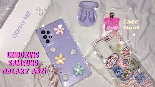 Aesthetic Unboxing Samsung Galaxy A52 Awesome Violet 💜  Case Haul  Camera test ✨ [upl. by Onitrof]