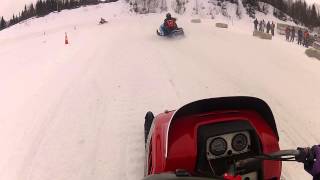 Great North Woods Vintage Snowmobile Race Youth 1013 Pittsburg New Hampshire Qualifier [upl. by Alikahs26]