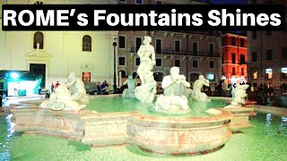 Rome Italy See Romes Fountains After Restoration work Rome Walking Tour Rome December 2024 [upl. by Tabby]