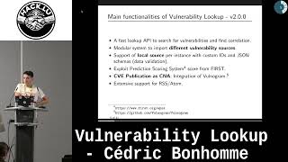 Vulnerability Lookup  Cédric Bonhomme [upl. by Jervis398]