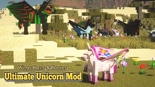 Minecraft 1165  Wings Horns amp Hooves the Ultimate Unicorn Mod [upl. by Joerg]