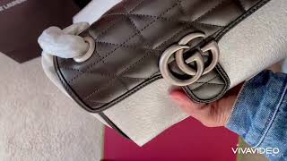 Unboxing New Gucci Aria collection  GG Marmont mini shoulder bag [upl. by Kristan]