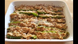 Recette Poivrons verts farcis au four [upl. by Ntsyrk]