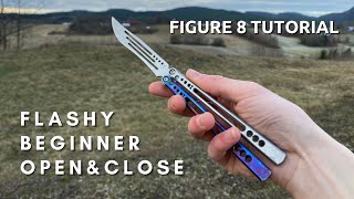 Flashiest Beginner Balisong Trick Tutorial  Figure 8 [upl. by Lenod778]