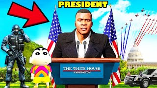 FRANKLIN Become THE PRESIDENT in GTA 5  SHINCHAN and CHOP [upl. by Hera797]