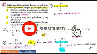 5 Suatu Haloalkana dibuat dengan mereaksikan 2metil2propanol dengan gas hidrogen klorida [upl. by Noired]